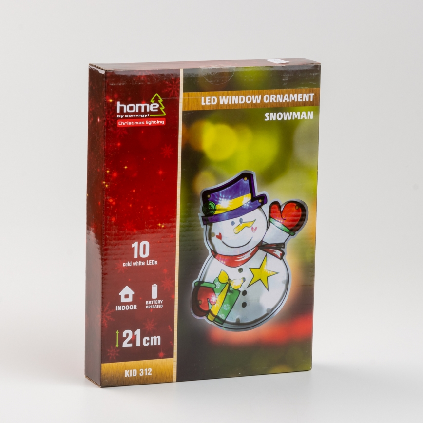 Різдвяна LED декорація на вікно 10xLED/3xAAA