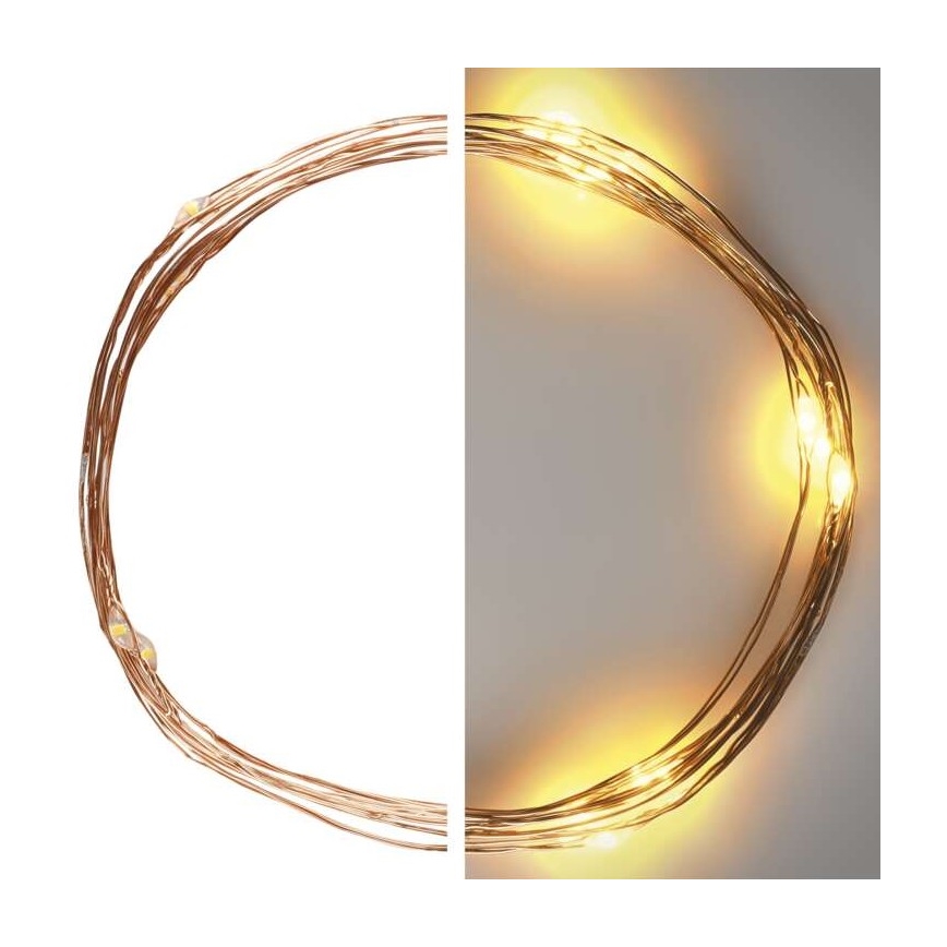 Різдвяна LED гірлянда 20xLED/2,4м тепле біле світло