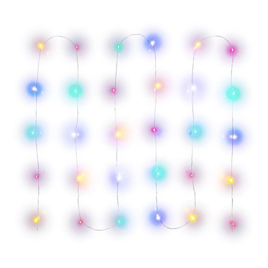Різдвяна LED гірлянда 30xLED/2xAA 3,3м кольорова