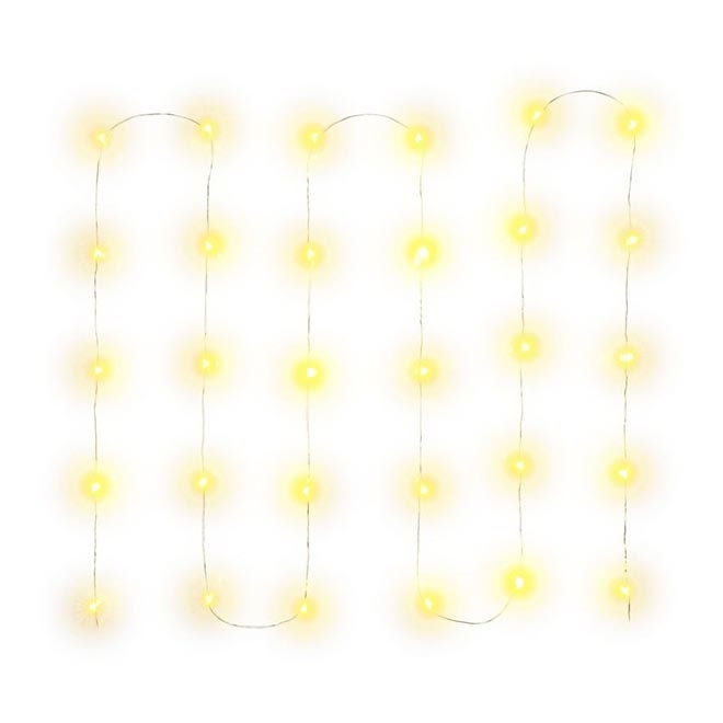 Різдвяна LED гірлянда-штора 30xLED/3xAA 3,3м теплий білий