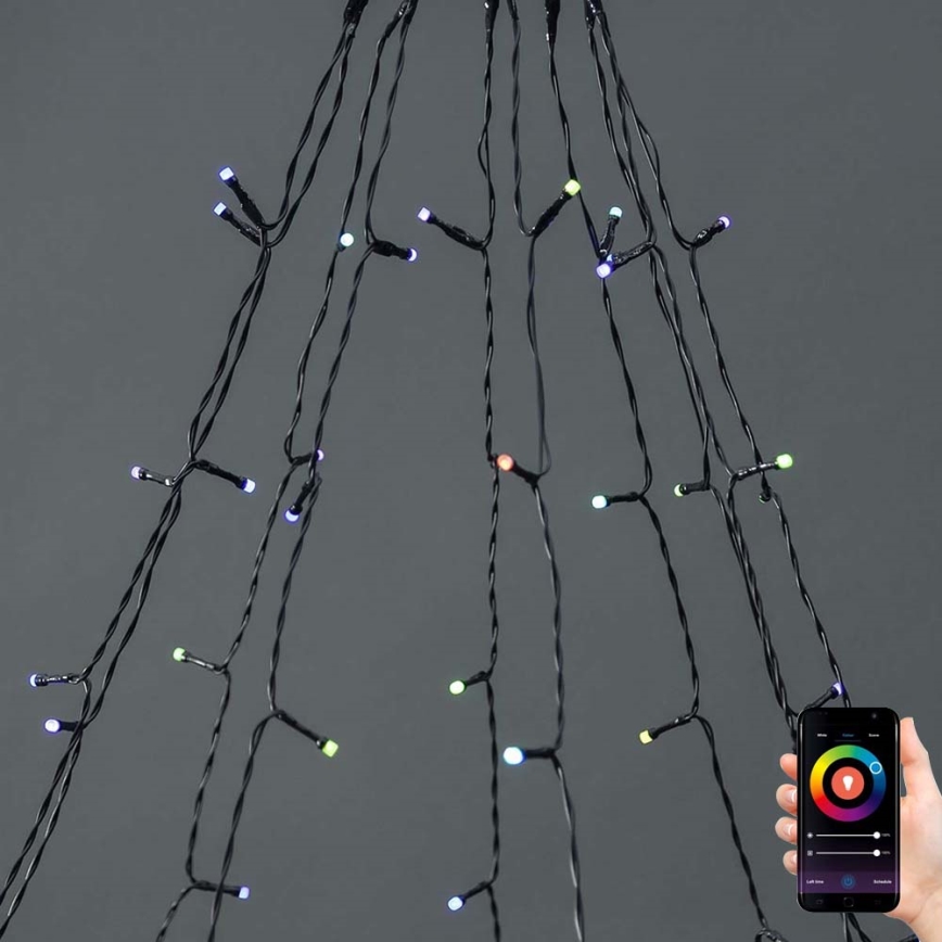 Різдвяна LED RGB гірлянда-штора 240xLED/11 функцій 8м IP65 Wi-Fi Tuya