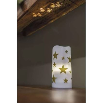 Різдвяна LED свічка LED/3xAAA зірки теплий білий