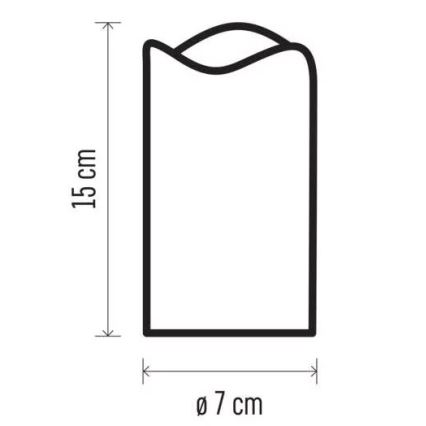 Різдвяна LED свічка LED/3xAAA зірки теплий білий