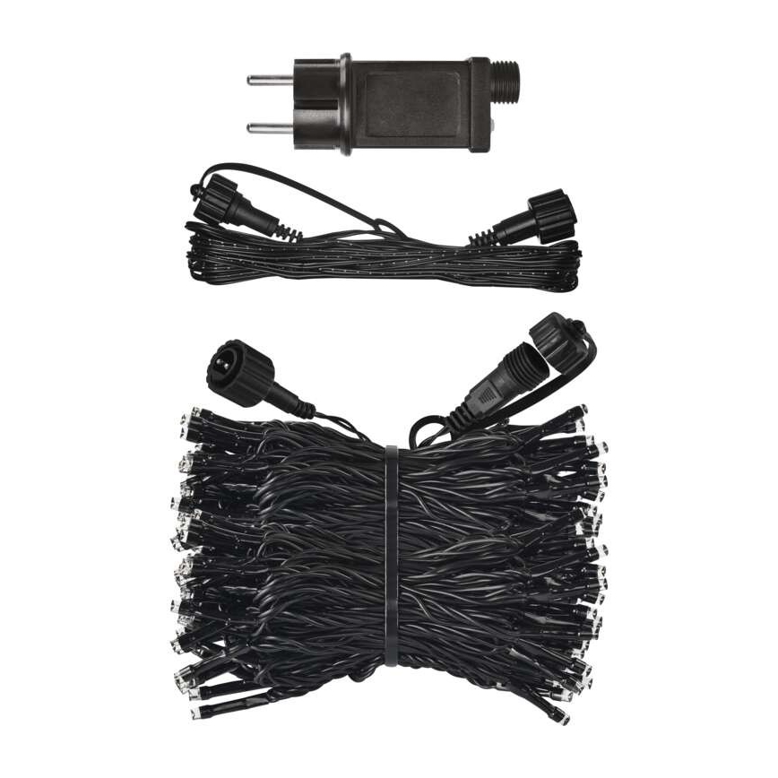 Різдвяна вулична LED гірлянда 100xLED/15м IP44 холодне біле світло