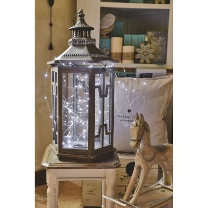 Різдвяна вулична LED гірлянда 100xLED/15м IP44 холодне біле світло