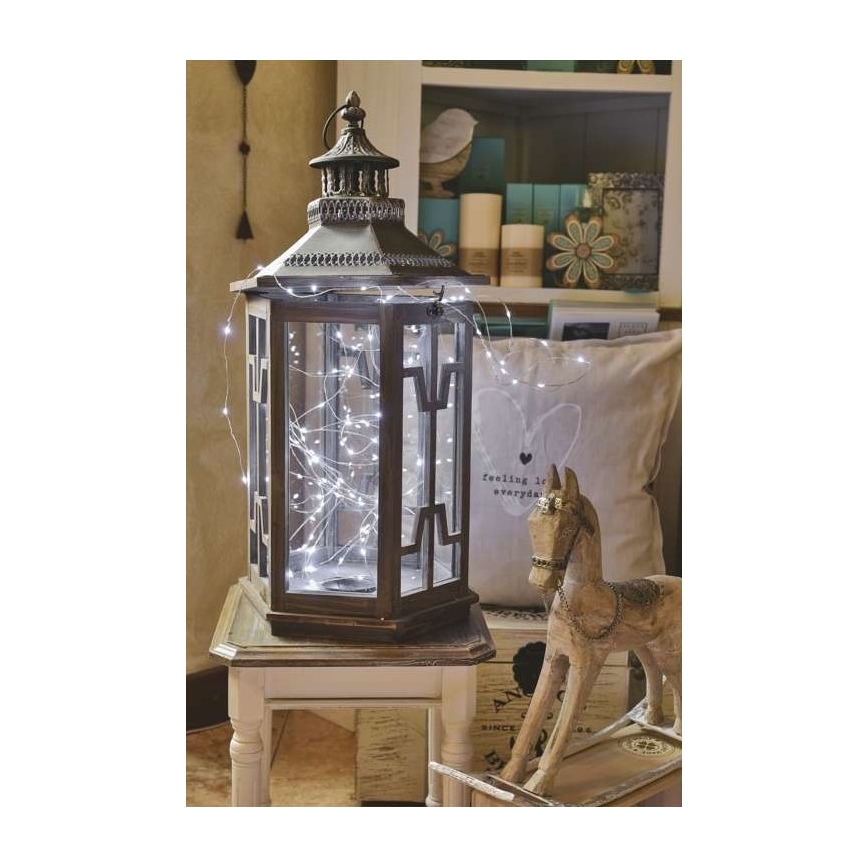 Різдвяна вулична LED гірлянда 100xLED/15м IP44 холодне біле світло