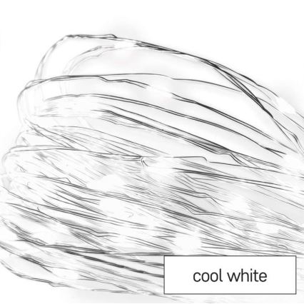 Різдвяна вулична LED гірлянда 100xLED/15м IP44 холодне біле світло