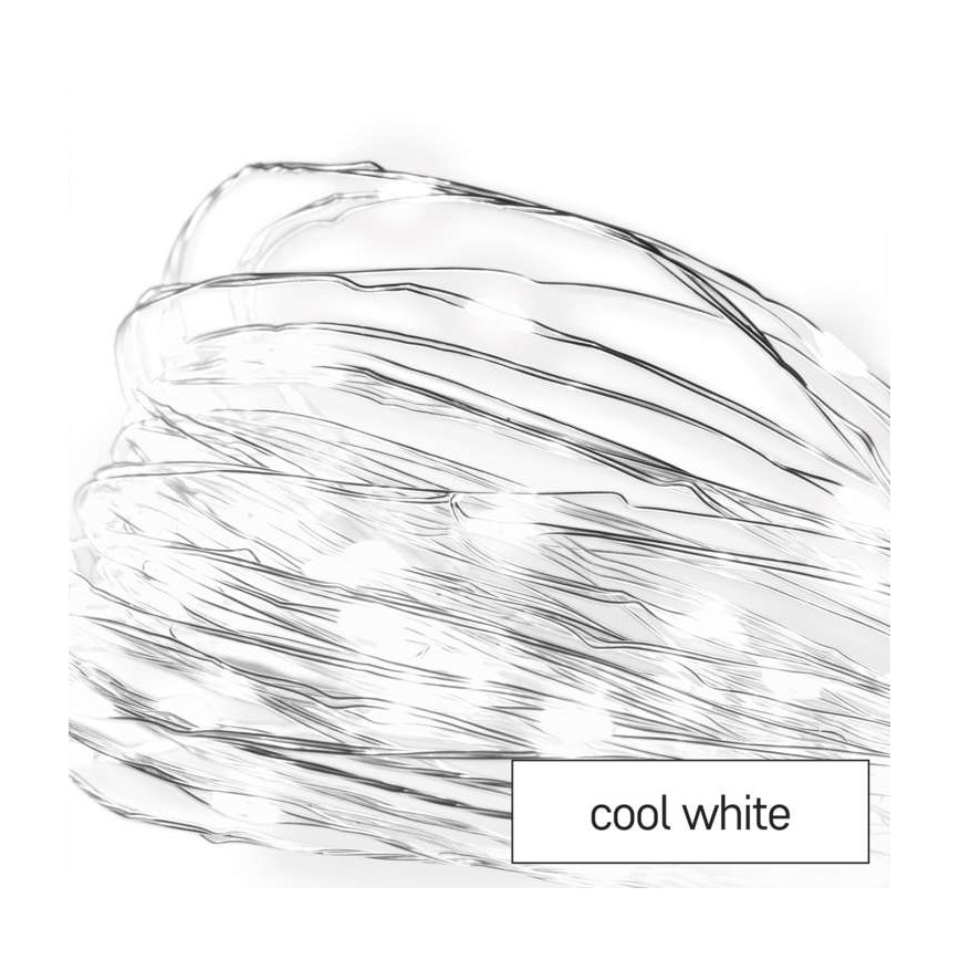 Різдвяна вулична LED гірлянда 100xLED/15м IP44 холодне біле світло