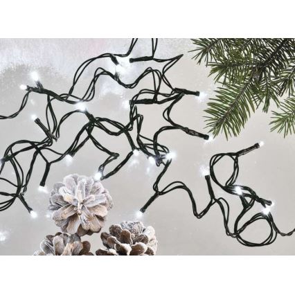 Різдвяна вулична світлодіодна гірлянда 40xLED/9м IP44 холодний білий