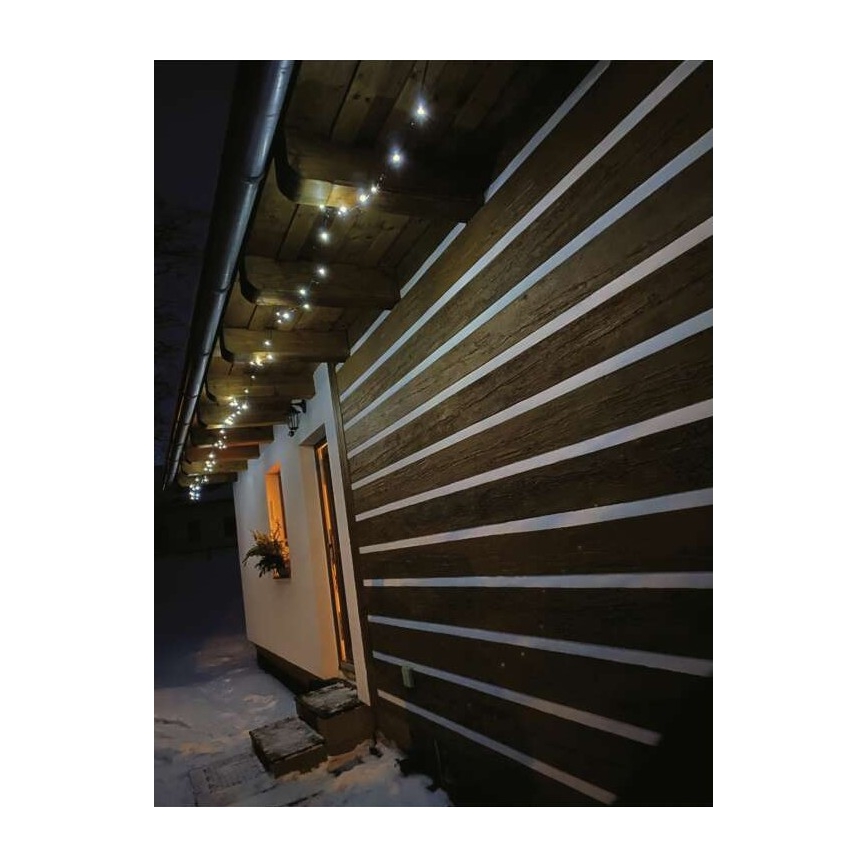 Різдвяна вулична світлодіодна гірлянда 40xLED/9м IP44 холодний білий