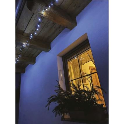 Різдвяна вулична світлодіодна гірлянда 40xLED/9м IP44 холодний білий