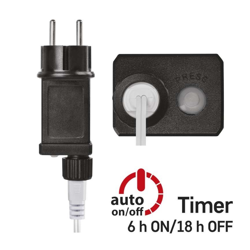 Різдвяна вулична світлодіодна гірлянда 40xLED/9м IP44 кольоровий