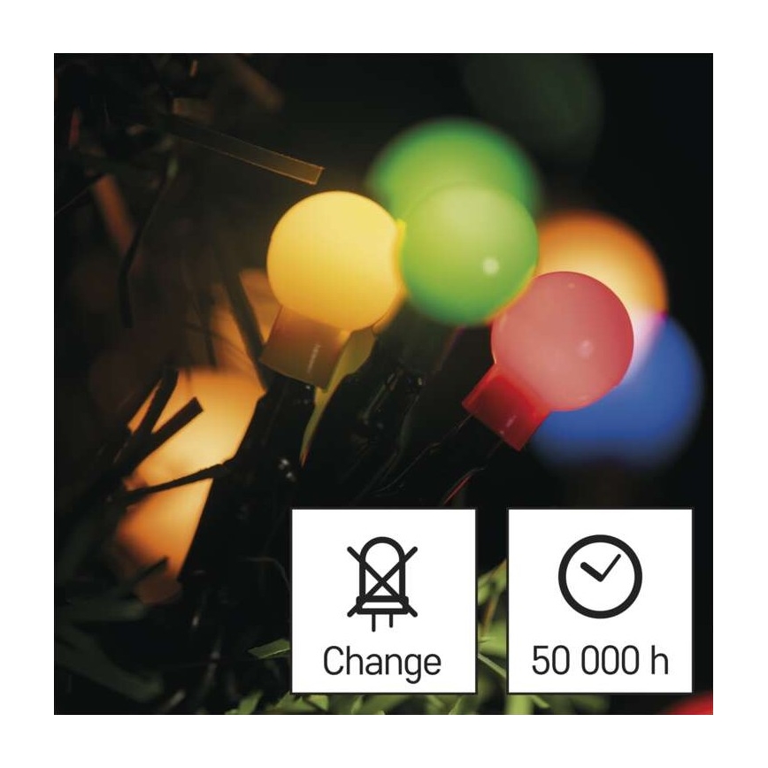 Різдвяна вулична світлодіодна гірлянда 480xLED/53м IP44 кольорова