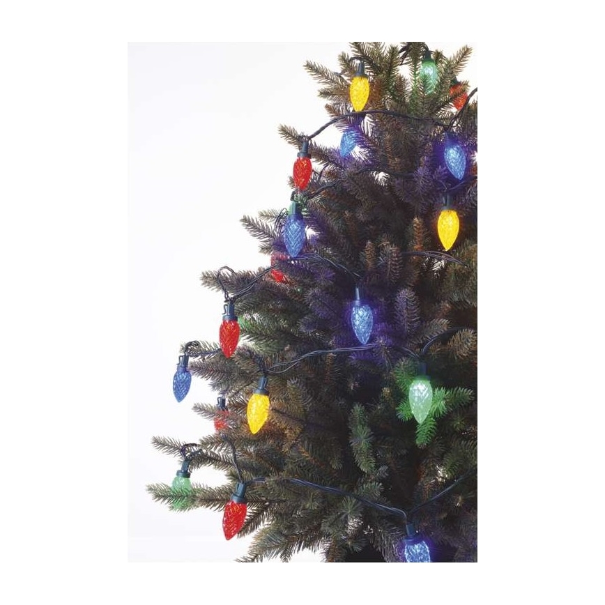 Різдвяна вулична світлодіодна гірлянда 50xLED/8 режимів 14,8м IP44 кольорова
