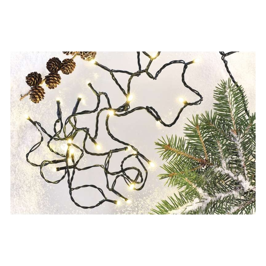 Різдвяна вулична світлодіодна гірлянда 80xLED/13м IP44 теплий білий