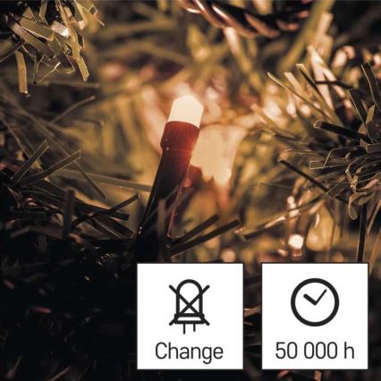 Різдвяна вулична світлодіодна гірлянда 80xLED/13м IP44 вінтажна