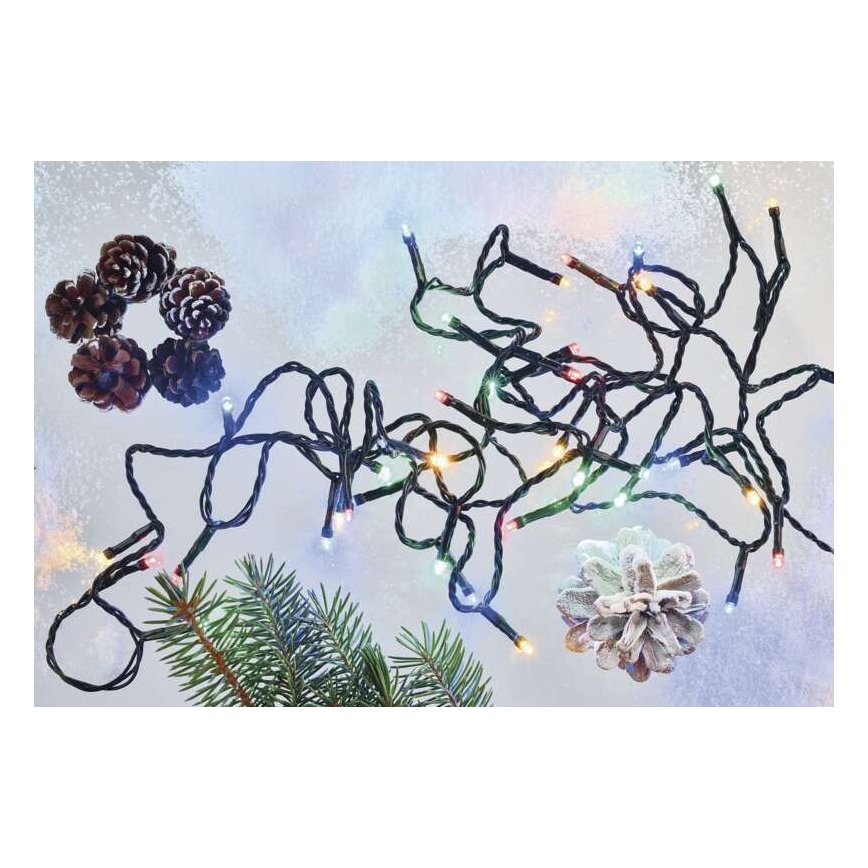 Різдвяна вулична світлодіодна гірлянда 80xLED/13м IP44 кольорова