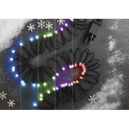 Різдвяна вулична LED RGB гірлянда 96xLED/64 режими 15м IP44 + дистанційне керування