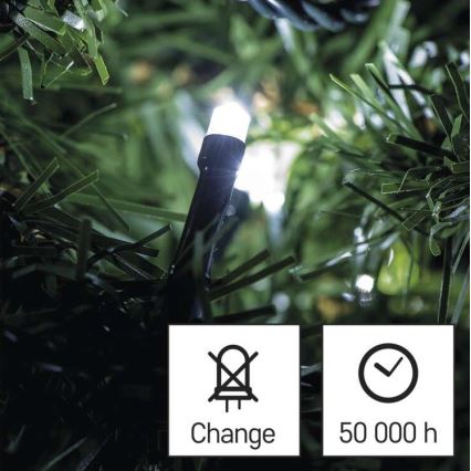 Різдвяна вулична світлодіодна гірлянда 120xLED/17м IP44 холодний білий