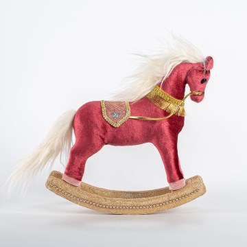 Різдвяні прикраси 31 см конячка-гойдалка