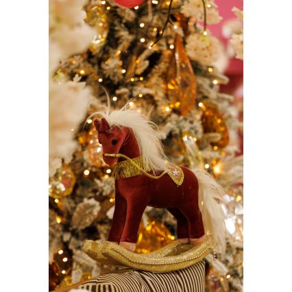 Різдвяні прикраси 31 см конячка-гойдалка