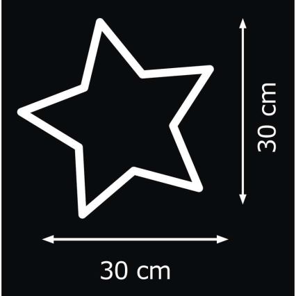 Різдвяні прикраси внутрішня IP20 STAR 30xLED/3W/4,5V