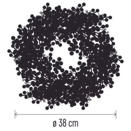 Різдвяний LED вінок 20xLED/3xAA теплий білий