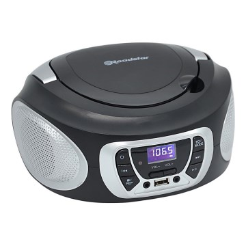 Roadstar CDR-365U/SL - Радиоприёмник с FM/PLL и USB 32W/230V/4xLR14 чёрный/серебристый