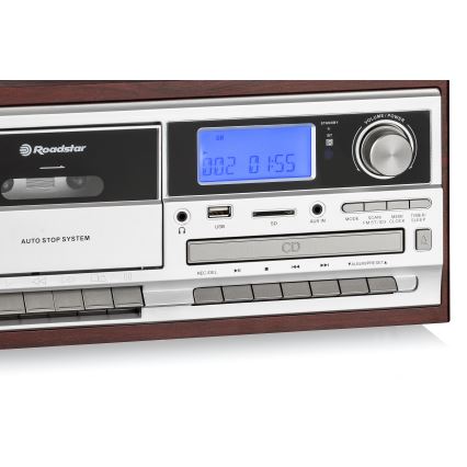 Roadstar HIF-8892 EBT - Hi-Fi система з грамофоном, CD та касетою, 64 Вт/230 В + ПДУ