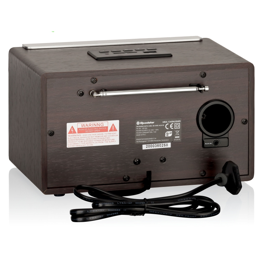 Roadstar HRA-1345NUS/WD - FM-радиоприёмник, 16 Вт/230 В