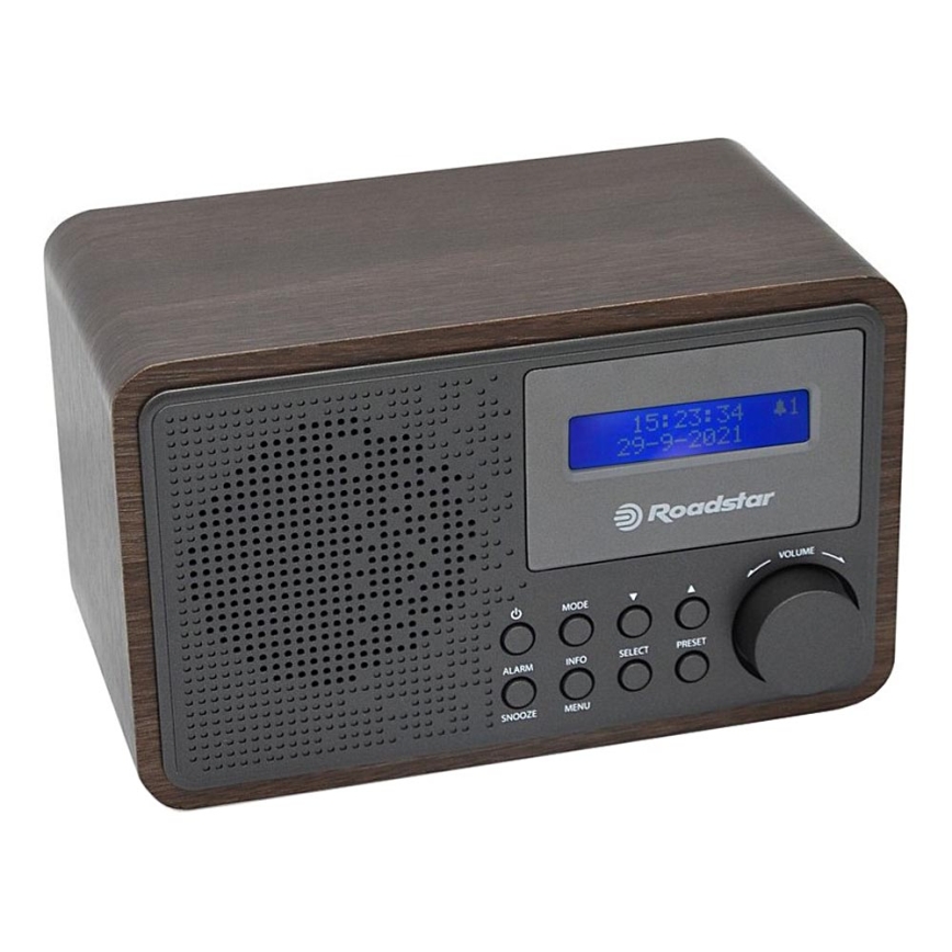 Roadstar HRA-700D+/WD - Радіоприймач з DAB+, FM та будильником 16 Вт/230 В/4xAA