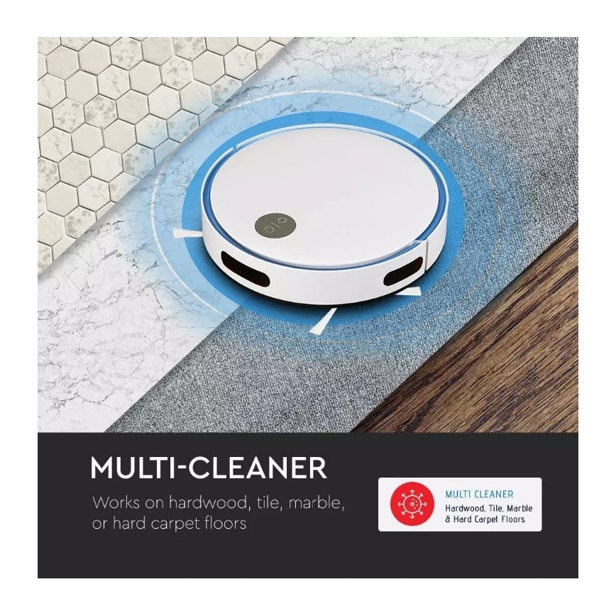 Робот-пылесос белый/черный + пульт ДУ