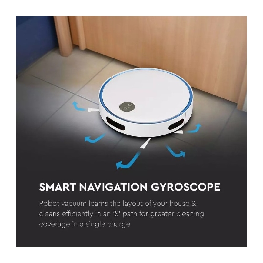 Робот-пылесос белый/черный + пульт ДУ