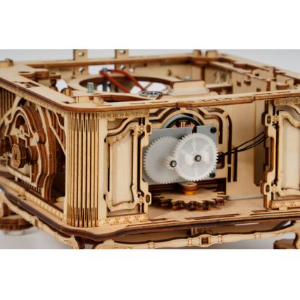 RoboTime - 3D дерев'яний механічний пазл Грамофон (електричний привід)