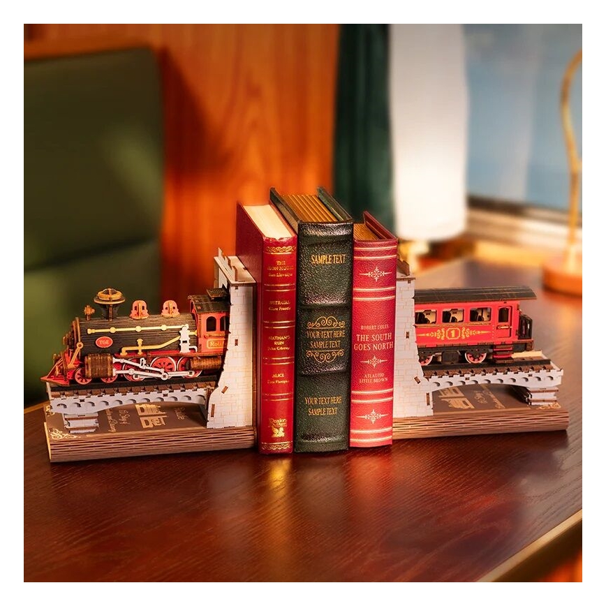 RoboTime - 3D головоломка Підставка для книг Історичний паровоз