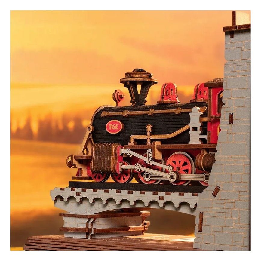 RoboTime - 3D головоломка Підставка для книг Історичний паровоз