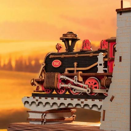 RoboTime - 3D головоломка Підставка для книг Історичний паровоз