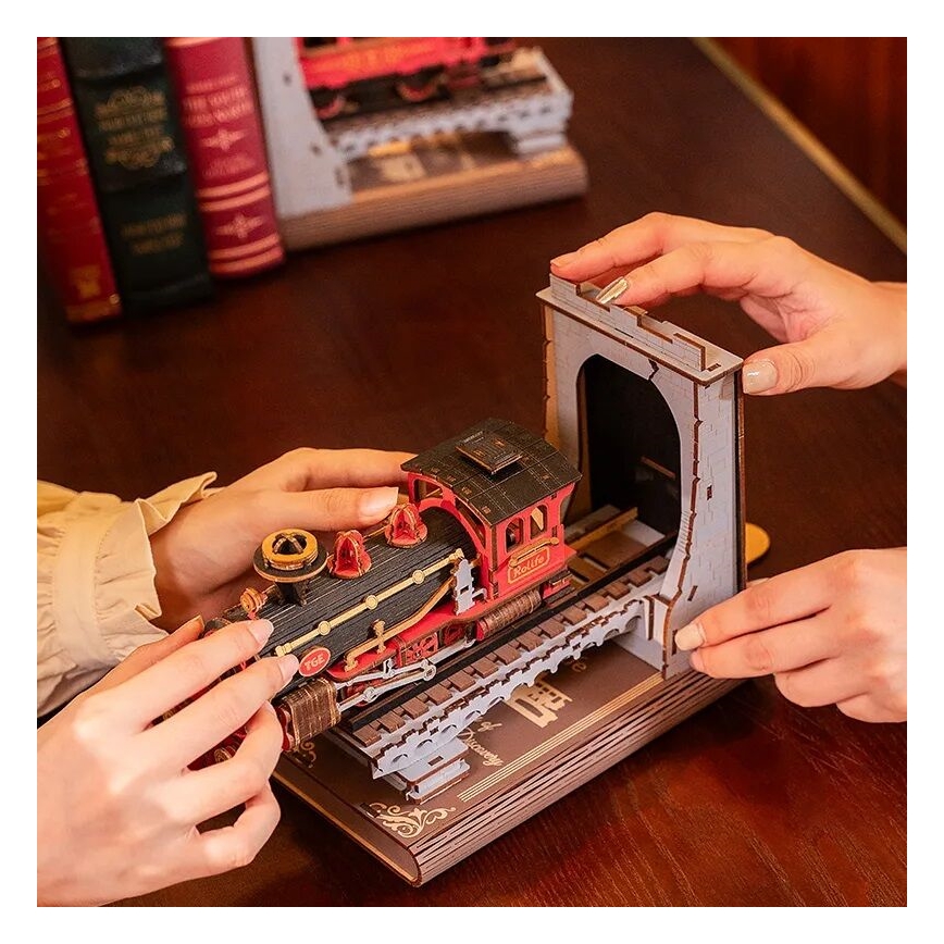 RoboTime - 3D-головоломка Подставка для книг Исторический паровоз