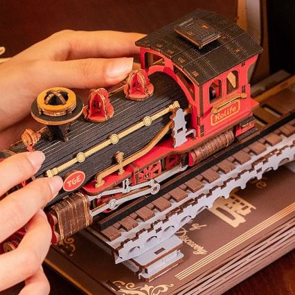 RoboTime - 3D-головоломка Подставка для книг Исторический паровоз