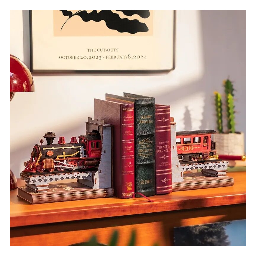 RoboTime - 3D-головоломка Подставка для книг Исторический паровоз