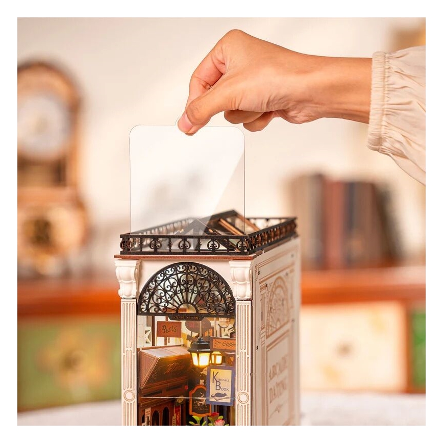 RoboTime - 3D пазл LED Книжкова підпірка Зустріч у книжковій галереї 2xAAA