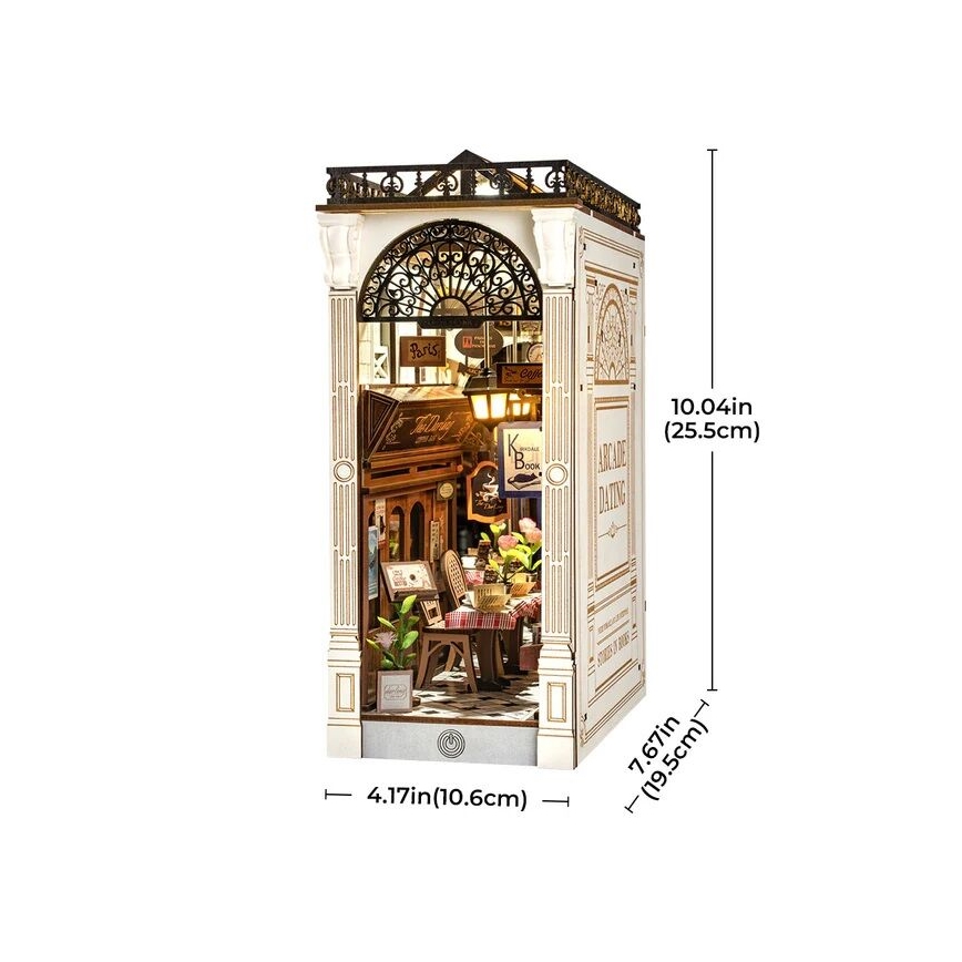 RoboTime - 3D пазл LED Книжкова підпірка Зустріч у книжковій галереї 2xAAA