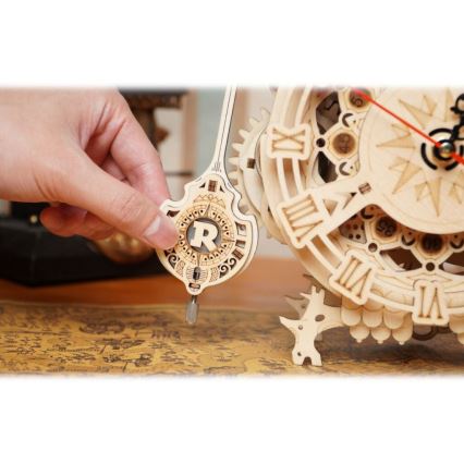 RoboTime - Деревянная механическая 3D-головоломка часы "Сова"