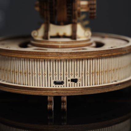 RoboTime - Деревянная механическая 3D-головоломка Светящийся глобус