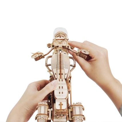 RoboTime - Деревянная механическая 3D-головоломка Мотоцикл круизер
