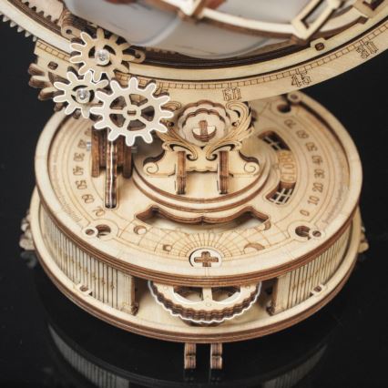 RoboTime - Деревянная механическая 3D-головоломка Светящийся глобус