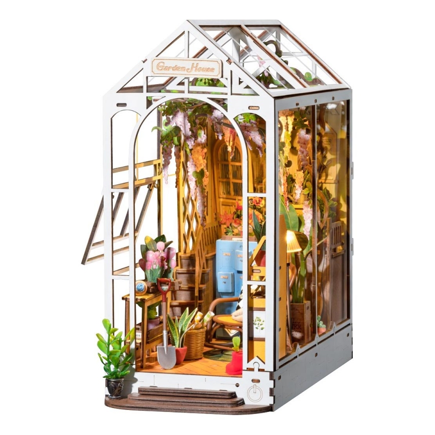 RoboTime - LED Підставка для книг Garden house 3D puzzle 2xAAA