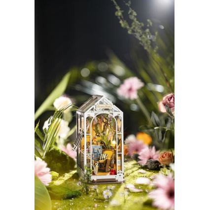 RoboTime - LED Підставка для книг Garden house 3D puzzle 2xAAA