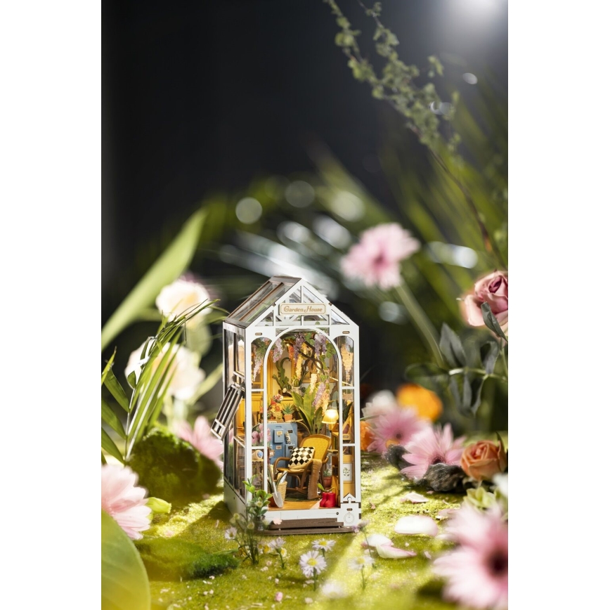 RoboTime - LED Підставка для книг Garden house 3D puzzle 2xAAA