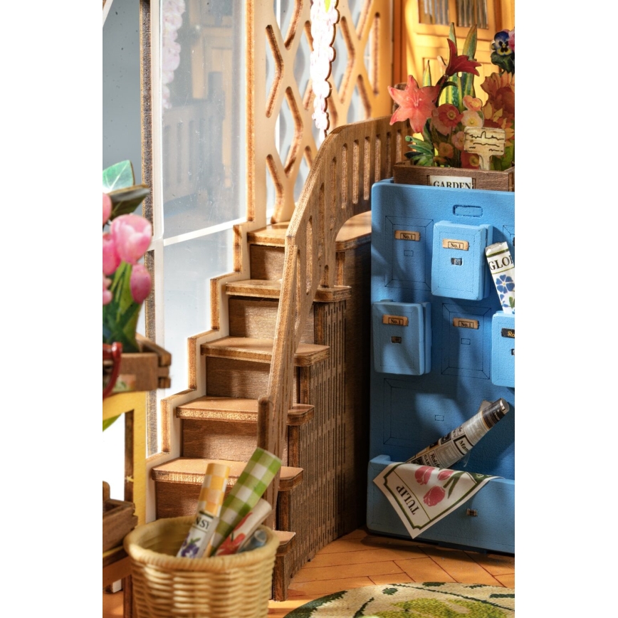 RoboTime - LED Підставка для книг Garden house 3D puzzle 2xAAA